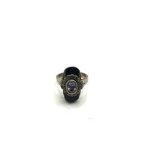 Art Deco Sterling Silver 925 Amethyst  Women's Ring